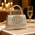 Solaris Crystal Top Handle Evening Bag