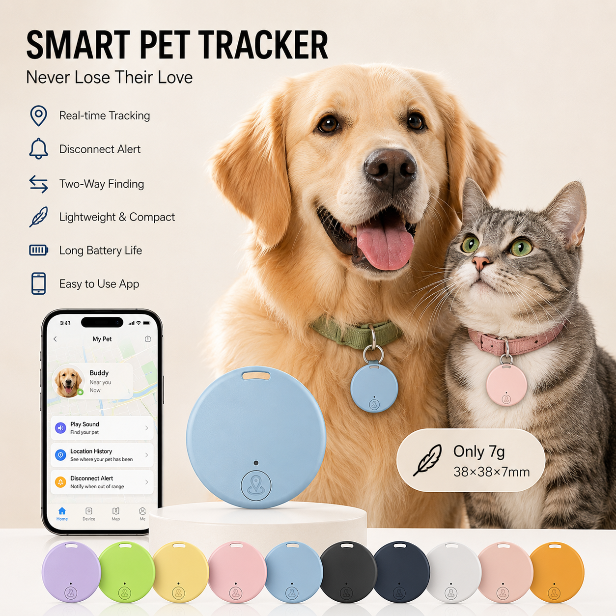 Mini Tracking Tag For Pets