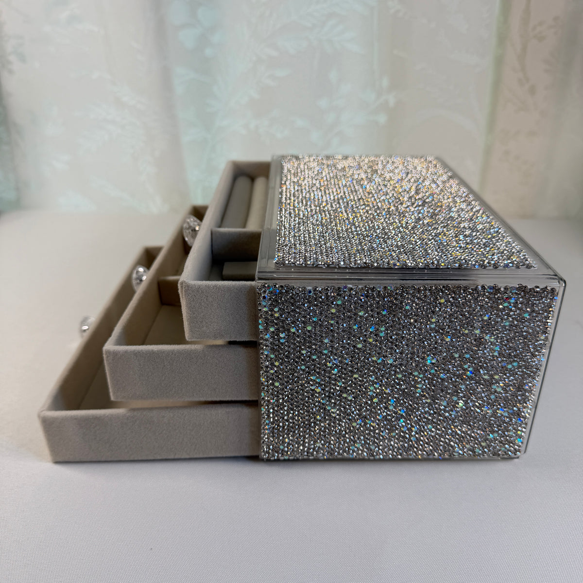 Three-Layer Sparkly Jewelry Box ✨