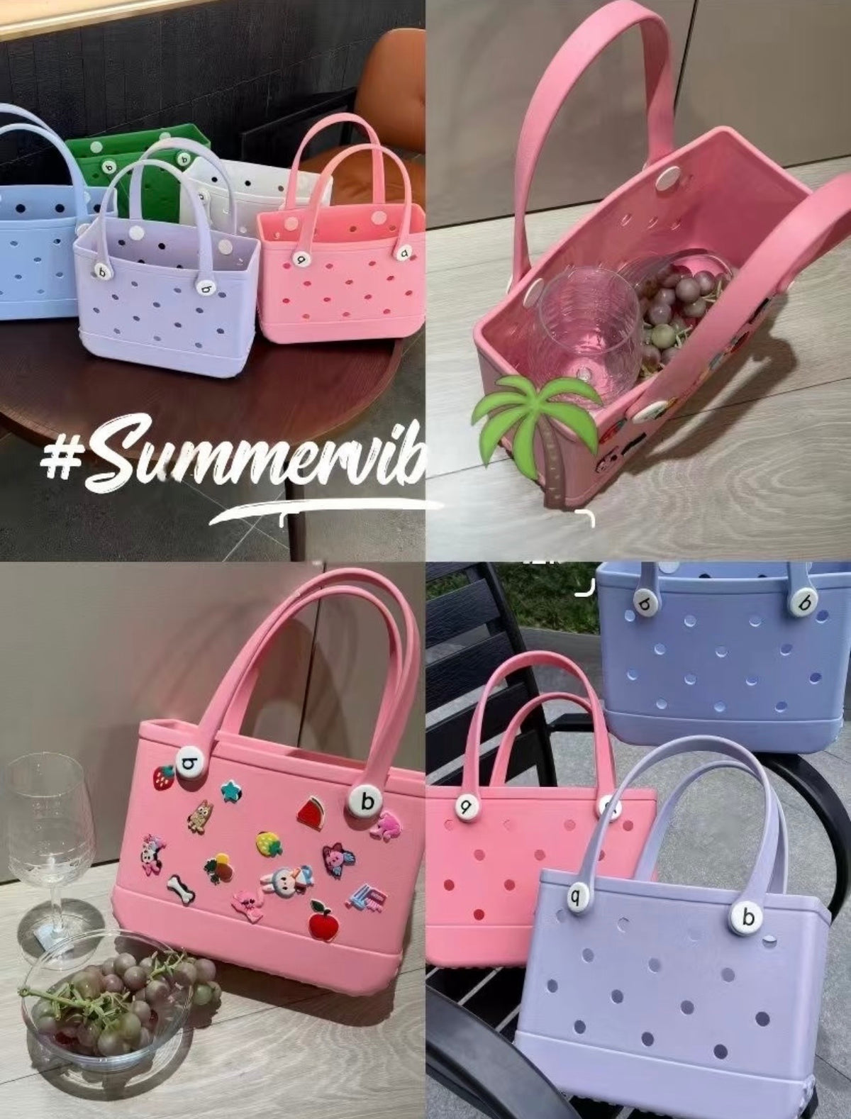 CARTOON & KAWAII EVA BEACH TOTE 🧸🌈