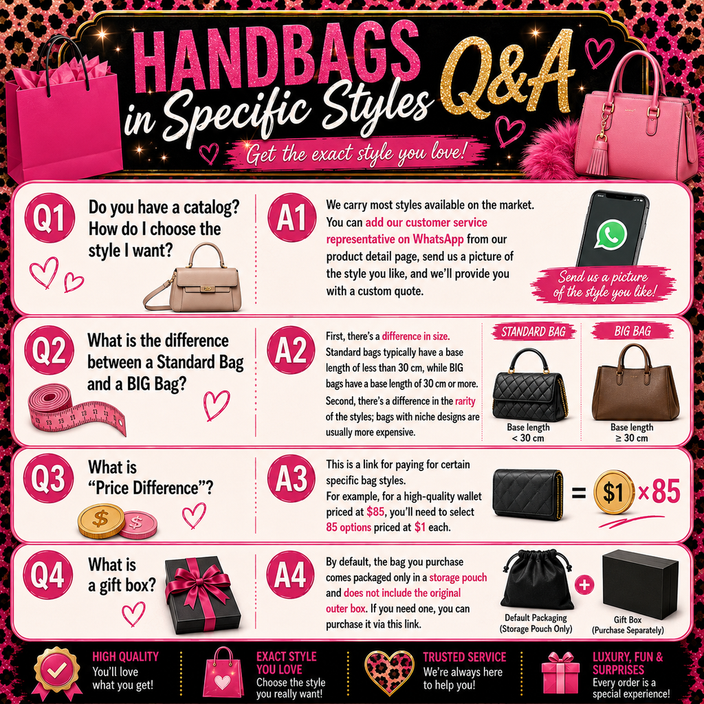 Handbags in Specific Styles