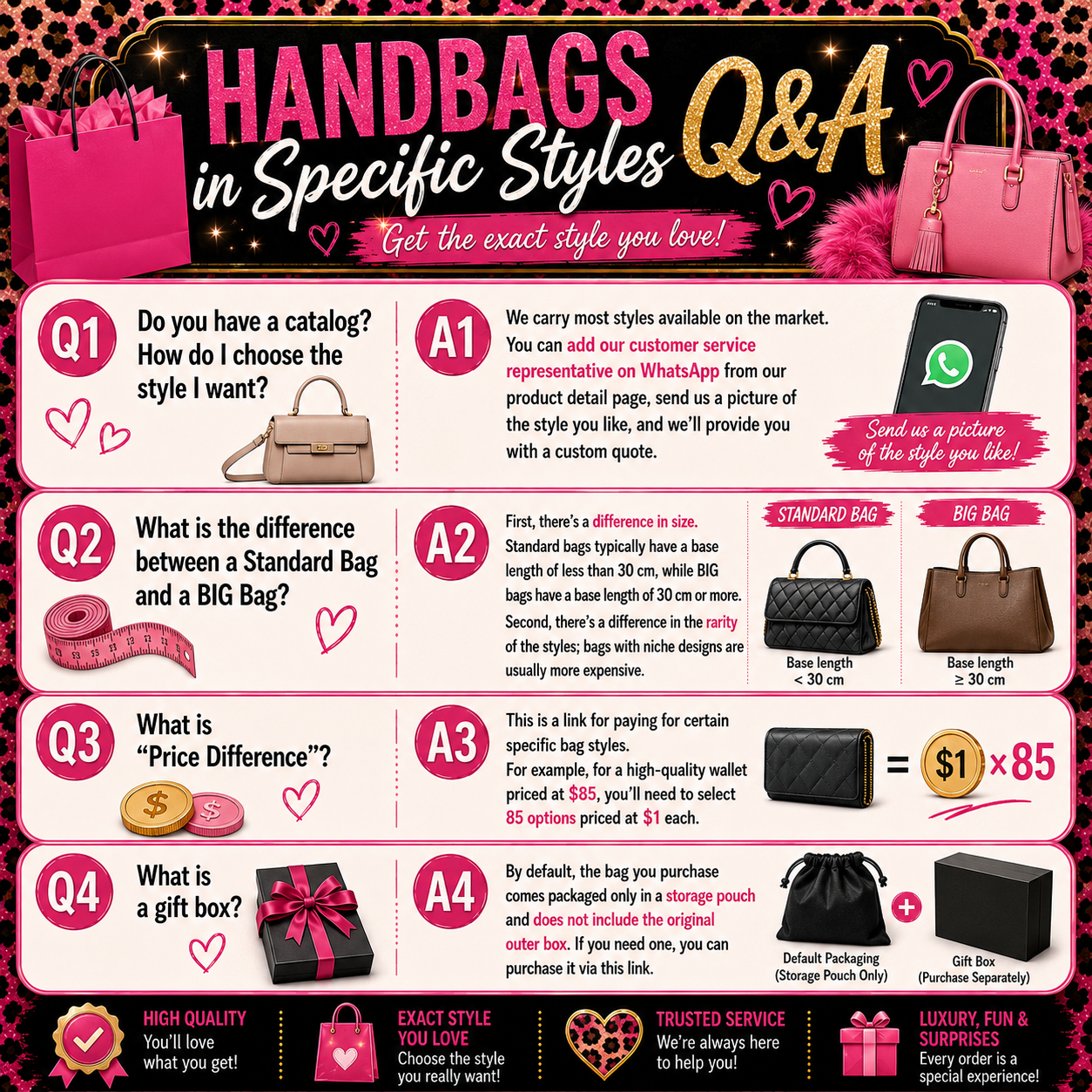Handbags in Specific Styles